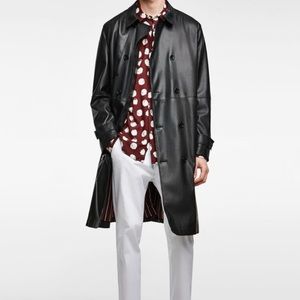 Zara Faux Leather trench coat
